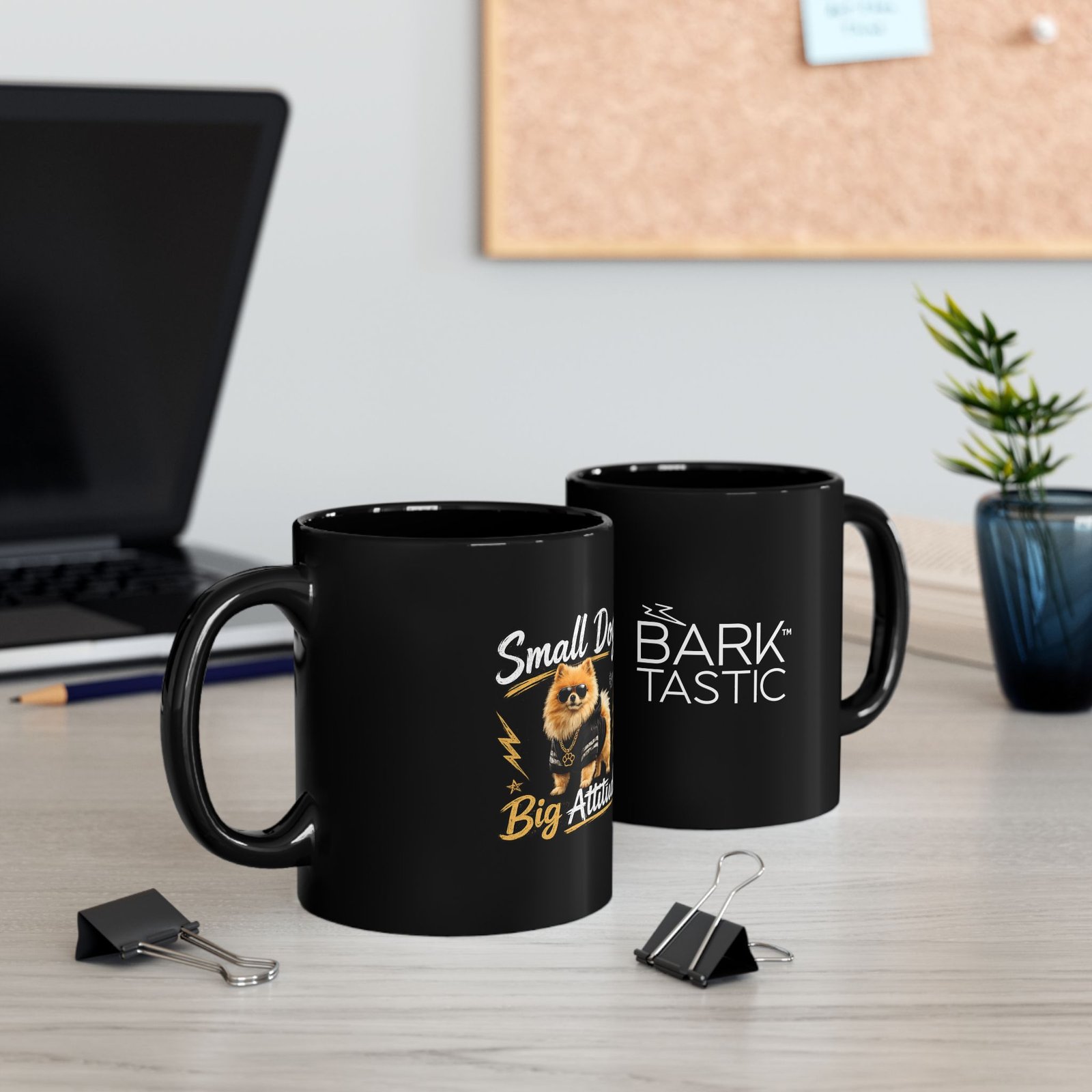 Barktastic Pomeranian Mug – "Small Dog, Big Attitude" Black Coffee Cup (11oz/15oz) - Image 4